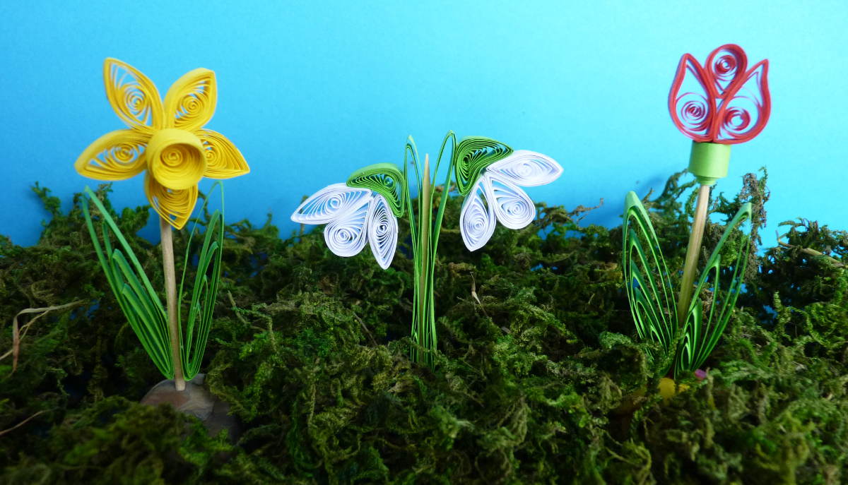 Jarné kvietky – quilling