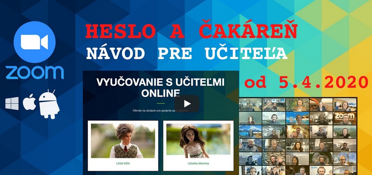 Zoom - zmeny bezpečnosti - Heslo a čakáreň - návod pre učiteľa - krok za krokom