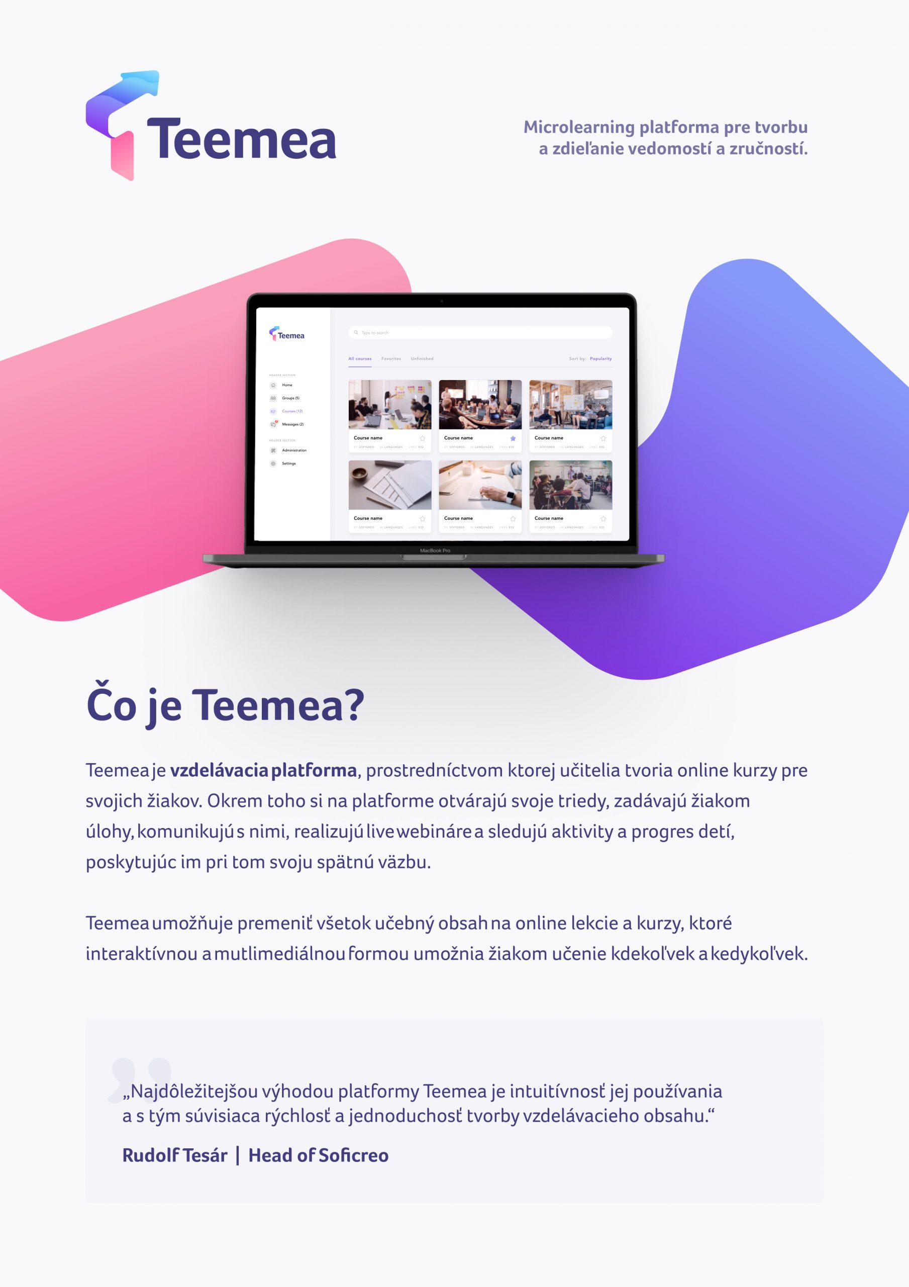 Teemea - vzdelavacia platforma