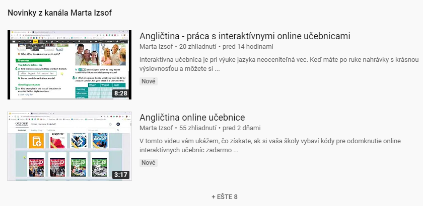 Angličtina - práca s interaktívnymi online učebnicami vydavateľstva Oxford