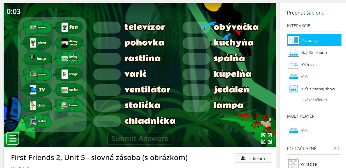 First Friends 2, Unit 5 - slovná zásoba (obrázok, slovo-preklad)